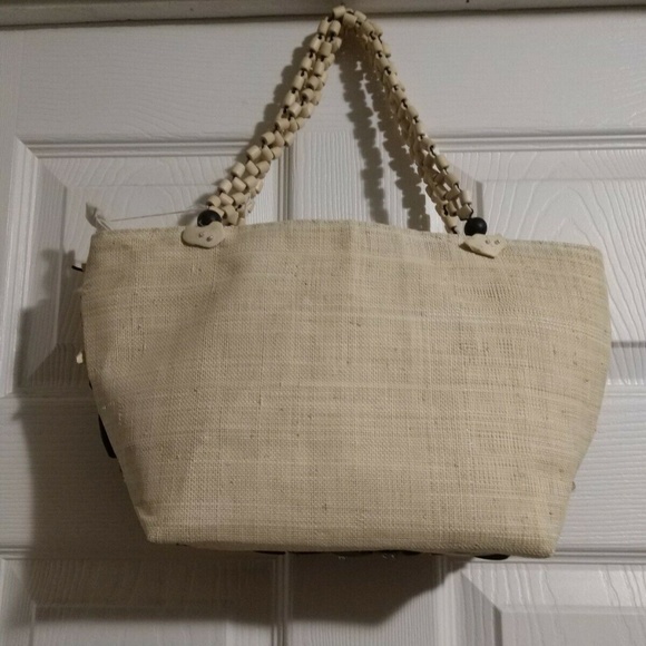 BEACHY•NWOT **SUMMER** "SUN N SAND" ISLAND HANDBAG - Picture 3 of 8